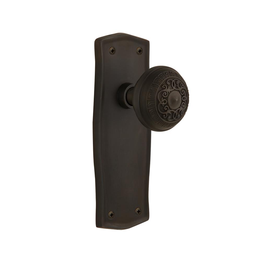 Nostalgic Warehouse PRAEAD Complete Passage Set Without Keyhole Prairie Plate with Egg & Dart Knob in Oil-Rubbed Bronze